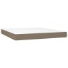 Boxspringbett mit Matratze & LED Taupe 180x200 cm Stoff