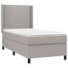 Boxspringbett mit Matratze & LED Hellgrau 80x200 cm Stoff