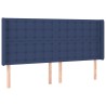 Boxspringbett mit Matratze & LED Blau 200x200 cm Stoff