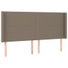 Boxspringbett mit Matratze & LED Taupe 160x200 cm Stoff