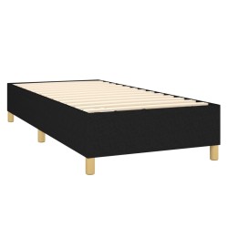 Boxspringbett mit Matratze & LED Schwarz 100x200 cm Stoff