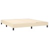 Boxspringbett mit Matratze Creme 160x200 cm Stoff