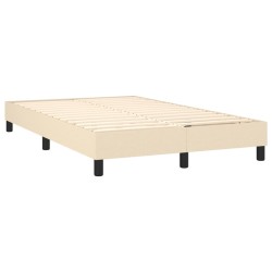 Boxspringbett mit Matratze Creme 120x200 cm Stoff