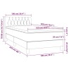 Boxspringbett mit Matratze Dunkelgrau 100x200 cm Stoff