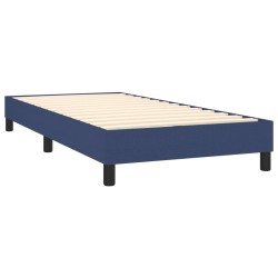 Boxspringbett mit Matratze Blau 90x200 cm Stoff