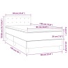 Boxspringbett mit Matratze Dunkelgrau 90x190 cm Stoff