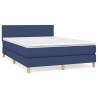 Boxspringbett mit Matratze Blau 140x200 cm Stoff