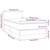 Boxspringbett mit Matratze Blau 90x190 cm Stoff