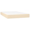 Boxspringbett mit Matratze Creme 120x200 cm Stoff