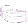 Boxspringbett mit Matratze Schwarz 90x190 cm Stoff