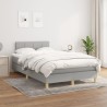 Boxspringbett mit Matratze Hellgrau 120x200 cm Stoff