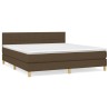 Boxspringbett mit Matratze Dunkelbraun 180x200 cm Stoff