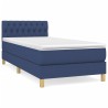 Boxspringbett mit Matratze Blau 90x190 cm Stoff