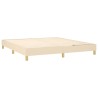 Boxspringbett mit Matratze Creme 180x200 cm Stoff