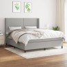 Boxspringbett mit Matratze Hellgrau 160x200 cm Stoff