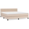 Boxspringbett Matratze Cappuccino-Braun 160x200 cm Kunstleder