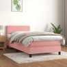 Boxspringbett mit Matratze Rosa 90x190 cm Samt