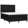 Boxspringbett mit Matratze Schwarz 140x190 cm Stoff