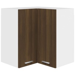 Eck-Hängeschrank Braun Eichen-Optik 57x57x60 cm Holzwerkstoff