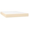 Boxspringbett mit Matratze Creme 140x200 cm Stoff