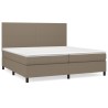 Boxspringbett mit Matratze Taupe 200x200 cm Stoff