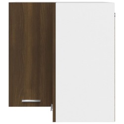 Eck-Hängeschrank Braun Eichen-Optik 57x57x60 cm Holzwerkstoff