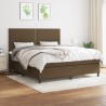 Boxspringbett mit Matratze Dunkelbraun 180x200 cm Stoff