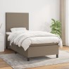 Boxspringbett mit Matratze Taupe 90x190 cm Stoff