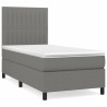 Boxspringbett mit Matratze Dunkelgrau 80x200 cm Stoff