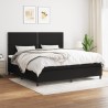 Boxspringbett mit Matratze Schwarz 200x200 cm Stoff