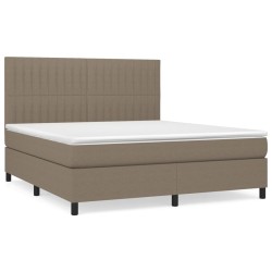 Boxspringbett mit Matratze Taupe 180x200 cm Stoff