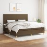 Boxspringbett mit Matratze Dunkelbraun 200x200 cm Stoff