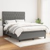 Boxspringbett mit Matratze Dunkelgrau 140x200 cm Stoff