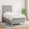 Boxspringbett mit Matratze Hellgrau 90x190 cm Stoff