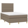 Boxspringbett mit Matratze Taupe 120x200 cm Stoff