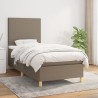 Boxspringbett mit Matratze Taupe 90x200 cm Stoff