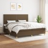 Boxspringbett mit Matratze Dunkelbraun 200x200 cm Stoff