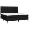 Boxspringbett mit Matratze Schwarz 200x200 cm Stoff