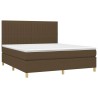 Boxspringbett mit Matratze Dunkelbraun 180x200 cm Stoff