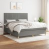 Boxspringbett mit Matratze Dunkelgrau 180x200 cm Stoff