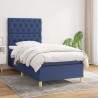 Boxspringbett mit Matratze Blau 80x200 cm Stoff