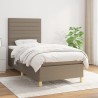 Boxspringbett mit Matratze Taupe 100x200 cm Stoff