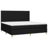 Boxspringbett mit Matratze Schwarz 200x200 cm Stoff