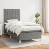 Boxspringbett mit Matratze Dunkelgrau 90x200 cm Stoff