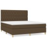 Boxspringbett mit Matratze Dunkelbraun 180x200 cm Stoff