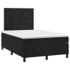 Boxspringbett mit Matratze Schwarz 120x200 cm Samt