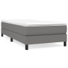 Boxspringbett mit Matratze Dunkelgrau 80x200 cm Stoff