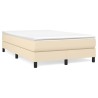 Boxspringbett mit Matratze Creme 120x200 cm Stoff