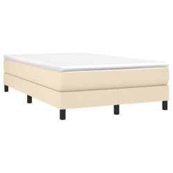 Boxspringbett mit Matratze Creme 120x200 cm Stoff