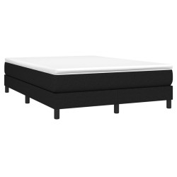 Boxspringbett mit Matratze Schwarz 140x200 cm Stoff